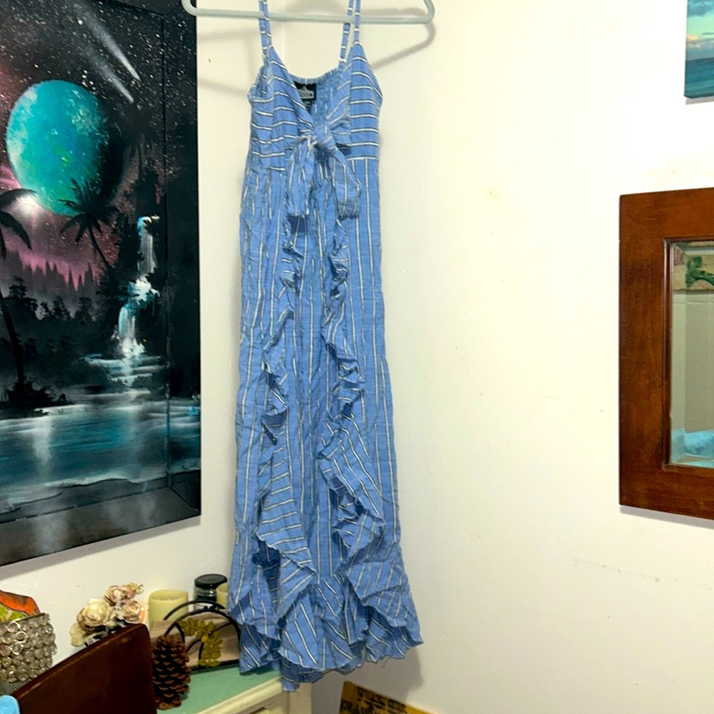 Small blue stripe summer dress
